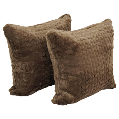 Coussins en fourrure de polyester 17 pouces