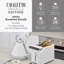 Tower Mirage Kettle with Digital Control Panel,1.7L White and Chrome and Mirage 2 Slice Digital Toaster White with Chrome Trim