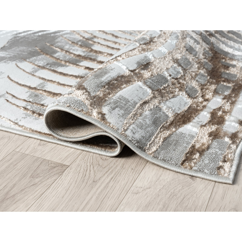 Tapis brun / gris Sufiya Collection, Runner  2'6" x 7'9"