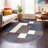Allyne Geometric Tufted Blue/Cream/Gray Non-Slip Rubberback Area Rug-2117133345