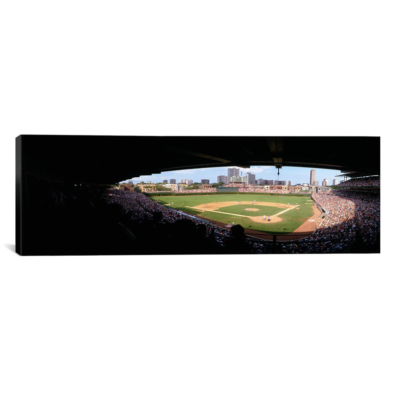 «Panoramic Wrigley Field, Chicago, Illinois», reproduction de photo sur toile tendue, H 16 po x l 48 po x P 1,5 po
