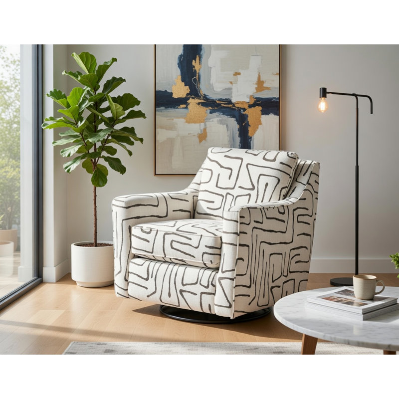 Upholstered Swivel Accent Chair