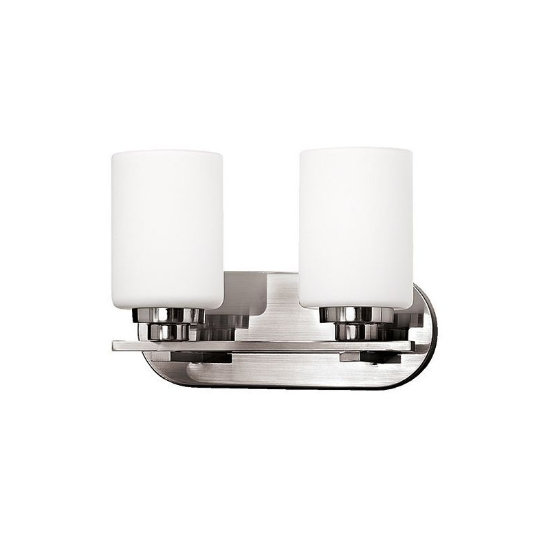 Éclairage pour salle de bain 2 lumières Jillana, Chrome brossé