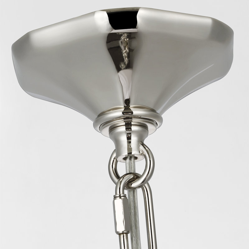 AERIN Rhine 36" Ring Chandelier with Crystal, Polished Nickel