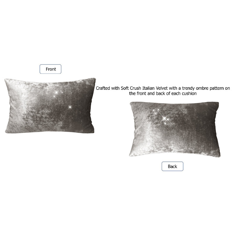 Robblee Ombre Rectangular Throw Cushion Cover, Mink Champagne