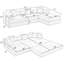 Modular Boneless Corduroy Reversible Sectional Sofa - 5-in-1 Convertible Sleeper, No-Assembly Grand King Bed-1269971080