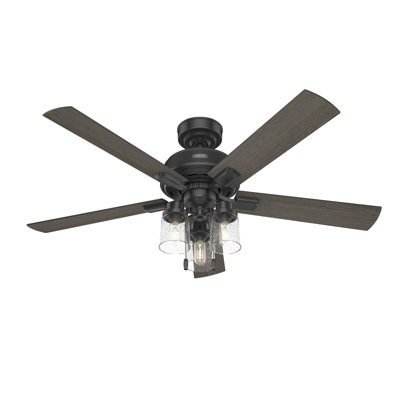 52" Hartland 5 - Blade Standard Ceiling Fan with Pull Chain and Light Kit Included