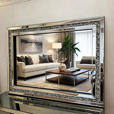 Faustine Rectangle Bathroom Wall Mirror Decorative Wall Mirror