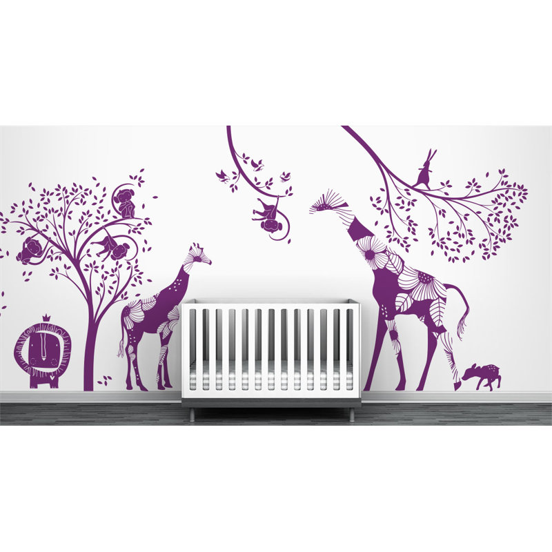 Décalcomanie murale jungle baby, Violet