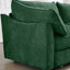 Chenille orange à 3 places avec repose-pieds, fonction de rangement modulaire, accoudoir en forme de croissant et, modulaire, tiroir sous chaque siège, ligne épurée-427369066