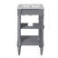 Petit meuble-lavabo autoportant moderne de 18 pouces avec lavabo en céramique, armoire de rangement avec tablette réglable-2126241282