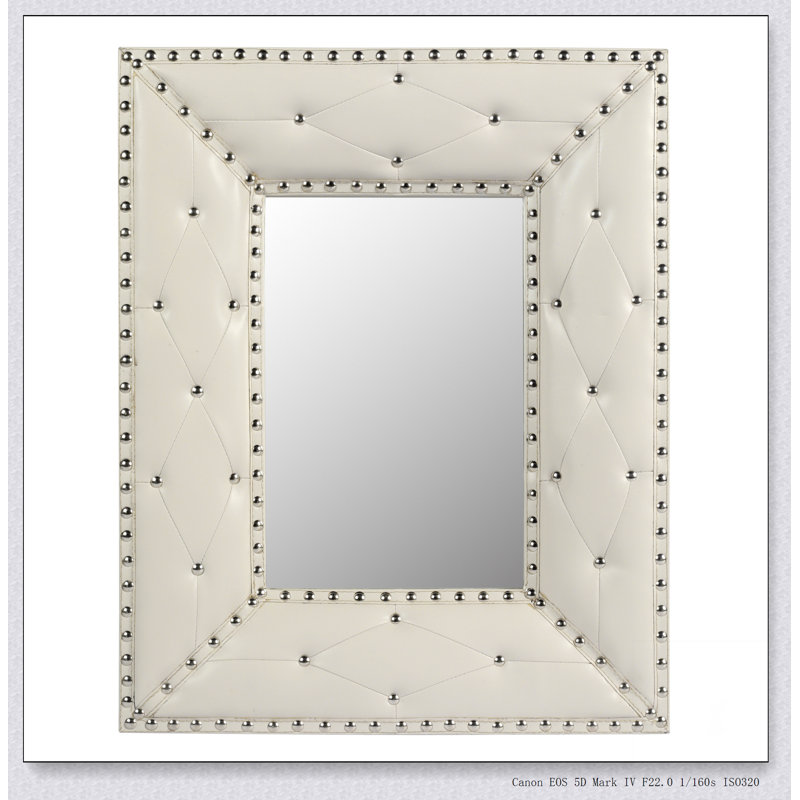Miroir décoratif mural, rivet, panneau de fibres à densité moyenne recouvert de polyuréthane