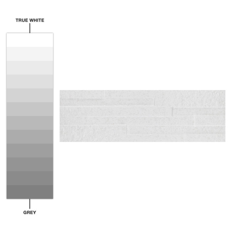 Tikal 7" x 20" Ceramic Stone Look Wall Tile, White