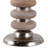 Decorative Pillar Candle Holder with Ring Wood Accent - Modern Candlestick Holder for Entryway, Tabletop, or Shelf Decor - Tan & Gray-1359839622