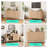 Leathia Kitchen Storage Cabinet with Sliding Tambour Doors and Adjustable Shelves , Sideboard with Rubber Wood Legs-1601559356