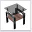 Ensemble de 2 tables basses et tables de bout modernes en verre trempé, durables et élégantes avec couche de panneau de fibres à densité moyenne pour un rangement supplémentaire-2032284838-2032284839