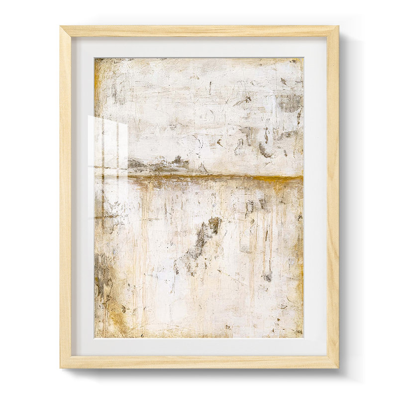 Blanc serein, Blanc, Papier avec cadre naturel