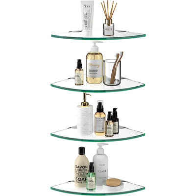 4 Piece Corner Stainless Steel Corner Shelf