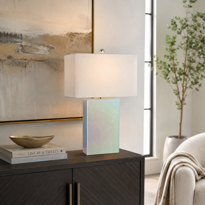 Lampe de table en verre