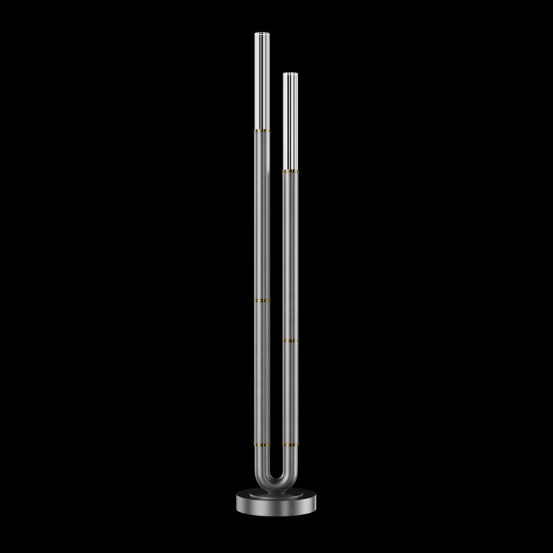 Antonia 71.5"H Floor Lamp, Silver Leaf/Brass