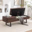 Banc de rangement rembourré en similicuir Charice-132539111