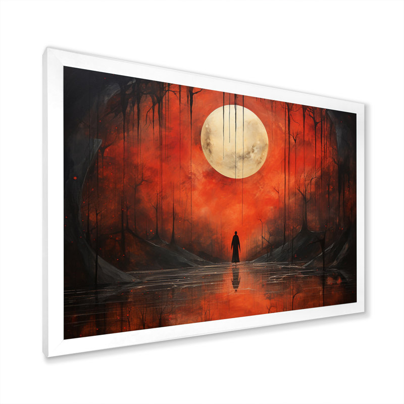 Coral Black Mexico Art The Fall III - Mexican Wall Art Prints, H 34 po x l 44 po x P 1,5 po, Cadre simple blanc