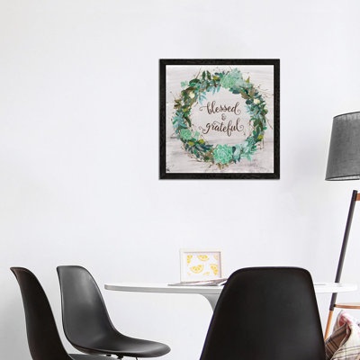 Blessed & Grateful by Amanda Murray - Floater Frame Print on Canvas
