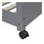 Lit double superposé au dessus d'un lit double avec bureau, gris-613963774