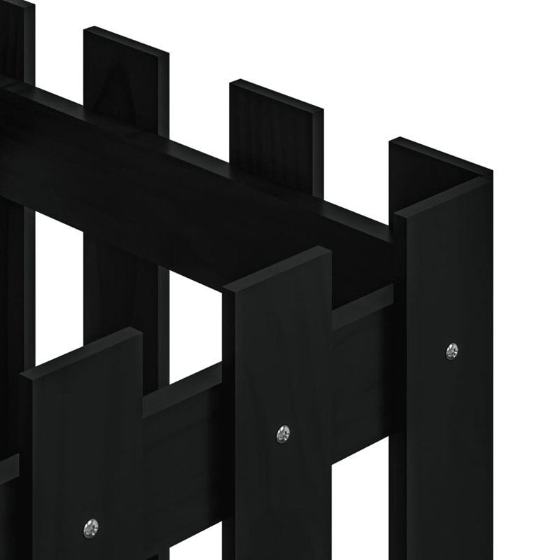 Nabeela Wood Planter Box, 40cm H x 40cm W x 40cm D, Black