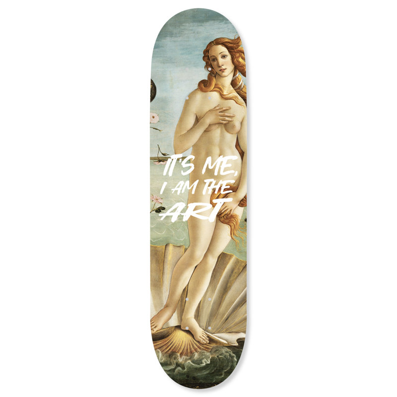 «Notoriart», art mural moderne typographique en acrylique, 1 pièce 8 po x 32 po, planche à roulettes, It's It's, The Art