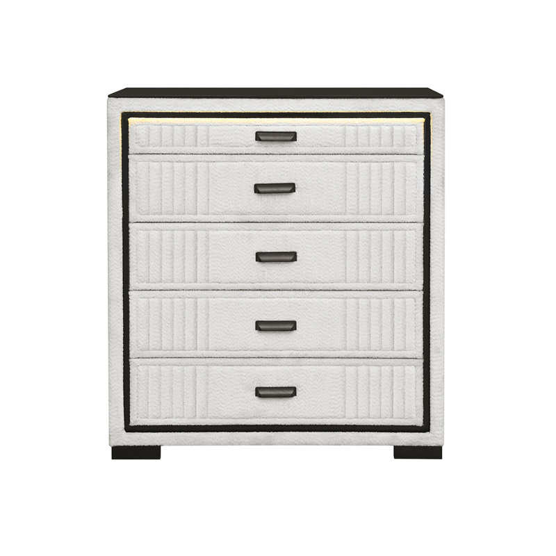 Commode blanche et noire Isaïe