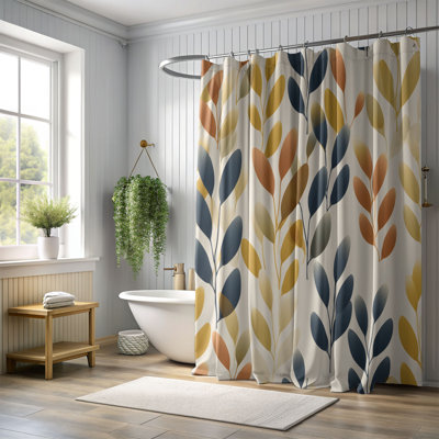 Boho Leaf Whimsy - Premium Shower Curtain
