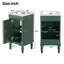 Meuble-lavabo de 18 po de style français avec lavabo en céramique et armoire de rangement vert sauge