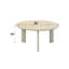 Table basse en céramique grise, fabriquée avec des matériaux pour la longévité