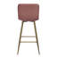 Tabourets de bar HY en velours rouge, ensemble de 2