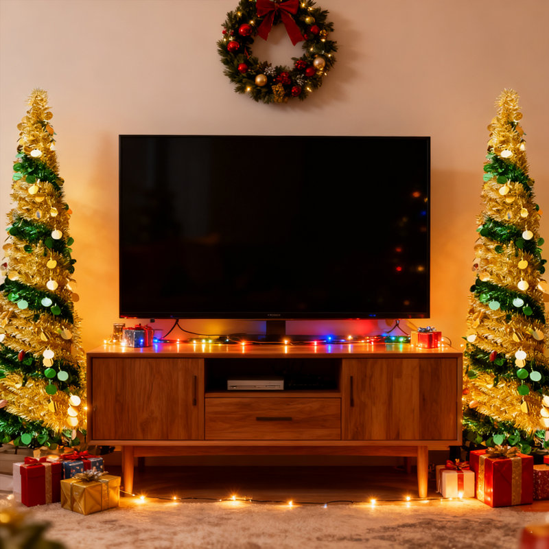 Arbre de Noël artificiel escamotable avec support 5 pi