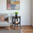 Norfolk Glass Top End Table
