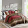 Boulder Striped Microsuede Plush Comforter Set in Farmhouse Style