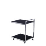 Luxe Glass and Stainless Steel Bar Cart