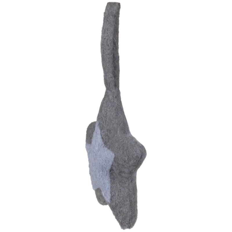 Ornement en forme d'étoile de feutre 6,25 po, Gris