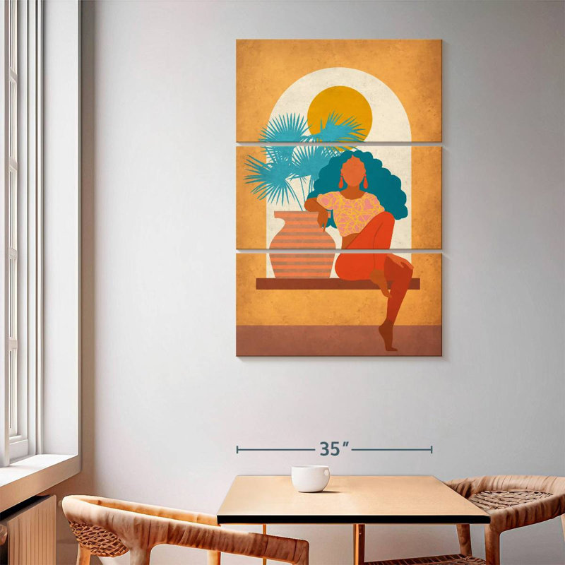 Leisha Boho Posing Beauty, 65" H x 42" W