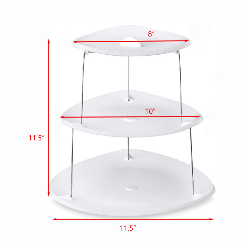 Collapsible 3-Tier Party Tray