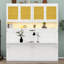 Lit escamotable simple avec armoire, lit pliant peu encombrant avec éclairage et port USB-1396207977