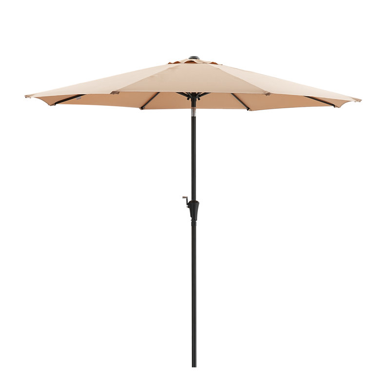 Parasol de marché 108 po Ruel, Brun clair, 9 pi