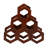Mansfield 6 Bottle Tabletop Wine Bottle Rack in Brown