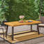 Table de salle à manger d'extérieur en bois massif Polacia l 70 po x P 34,75 po-100483058
