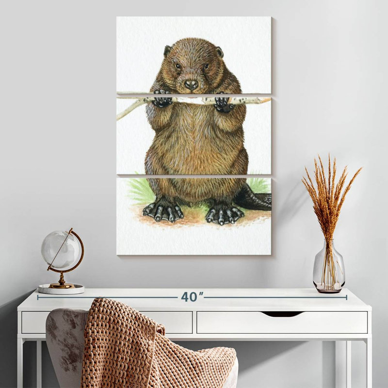 Beaver mangeur de branches Brampt, H 32 po x l 20 po