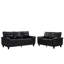 Canapé 2 pièces en similicuir 3 places avec causeuse moderne, canapé de salon avec rangement, grand canapé avec accoudoirs, canapé rembourré en cuir PU-1660891852