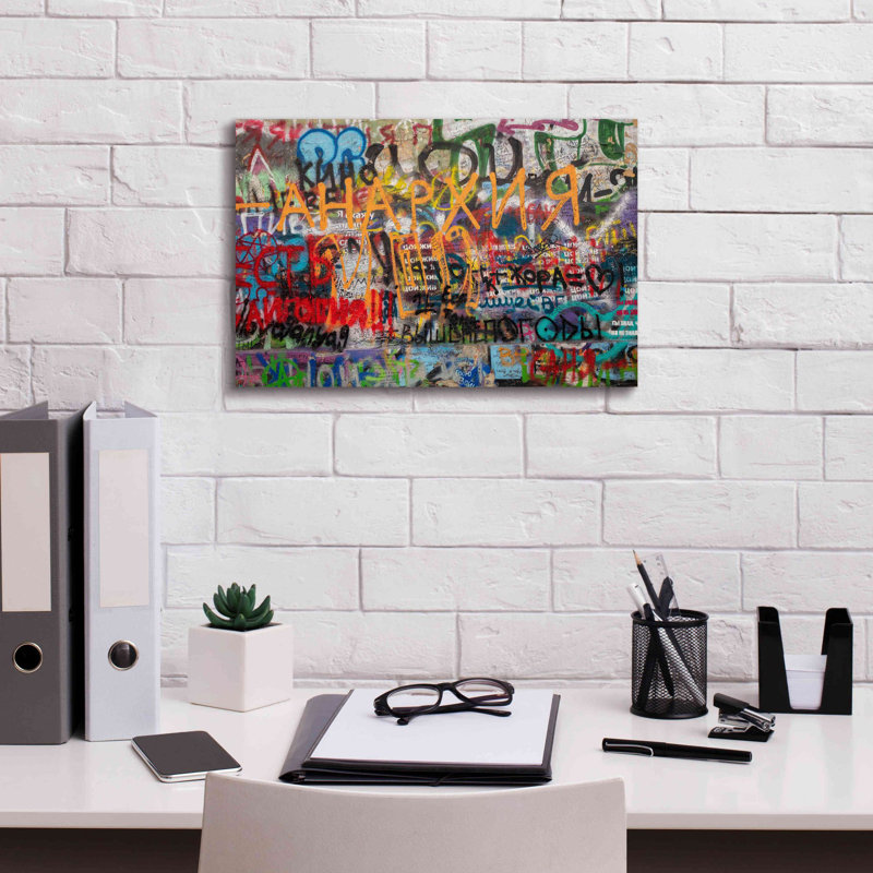 «Russian Abstract - Anarchie» par Epic Portfolio, art mural sur toile, H 12 po x l 18 po x P 0,75 po