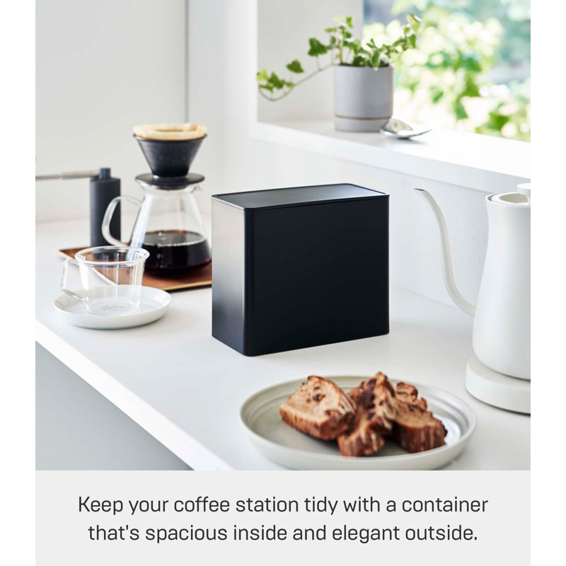 Black Polypropylene Coffee Filter Storage Case with Lid